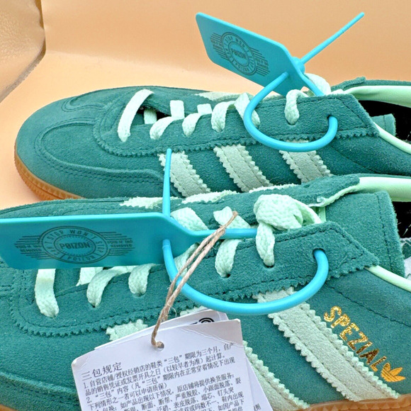 Adidas Unisex Handball Spezial Collegiate Green Spark Sz Men 8 Women 9.5 - Picture 4 of 9